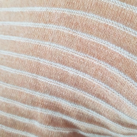 Peyton Primrose lightweight open front striped cotton cardigan with pockets. - Picture 6 of 10